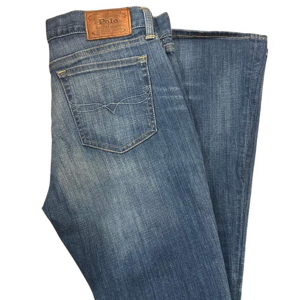 Polo Ralph Lauren Bootcut Flare Jeans Medium Wash Size 31‎ Tall Y2K Classic